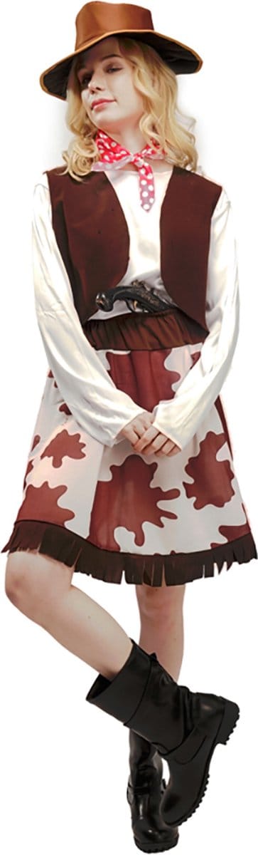 Cowgirl kostuum - Cowboy kostuum dames - Carnavalskleding - Carnaval kostuum - Dames - Maat M