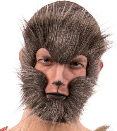 CARNIVAL TOYS - Bruin wolf masker voor volwassenen
