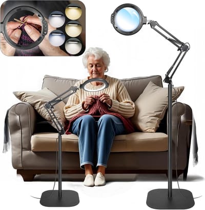 Vergrootglas met Verlichting - Loelamp - Dimbare Tafelvergrootglas - Bureauverlichting