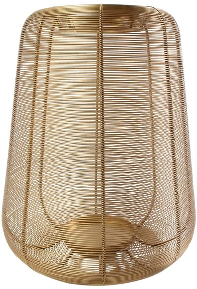 Lantaarn Ijzer dara goud h40 d34cm