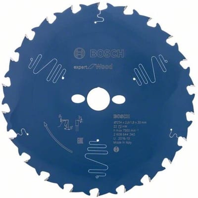 Bosch Accessories Expert for Wood 2608644340 Cirkelzaagblad 254 x 30 x 1.8 mm Aantal tanden: 22 1 stuk(s)