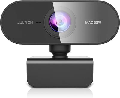 Webcam met Microfoon - Full HD Camera - Videobellen en Streamen - 360 Graden Rotatie - 1080p Resolutie - Zwart