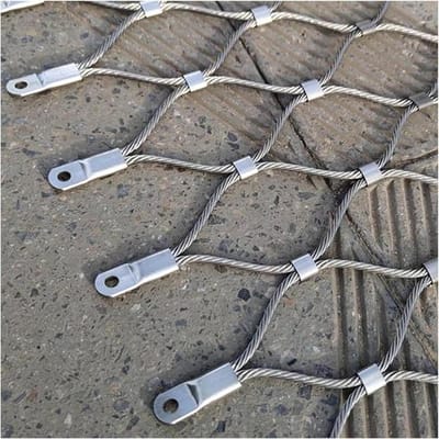Veiligheidsnet RVS - Stalen Touwnet - Valbeveiliging - Slagvast Materiaal - 0.6x7m - Zilver