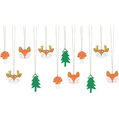 Gift tags Forest mix - 12 stuks