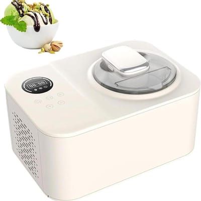IJsmachine - Dessertmaker Yoghurt - Zelf IJs Maken - Met Compressor - 1.2L Capaciteit - Roestvrijstaal