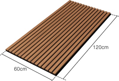 Akoestisch Wandpaneel Vang set van 8 mdf 5,76 m² teak