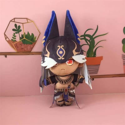 Anime Cyno Cosplay Pluche Pop Speelgoed 20cm Genshin Impact Spel Schattig Zacht Gevuld Kussen Verjaardagscadeau brown