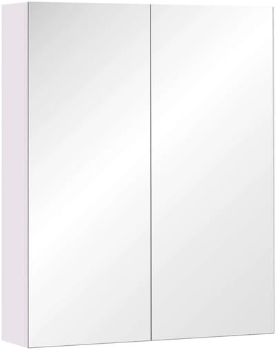 JOYNEXTBUY - Badkamerkast met spiegel - Badkamerwandkast met spiegel - Badkamermeubel - Softclose - MDF - Glas 60cm x 60cm - Wit