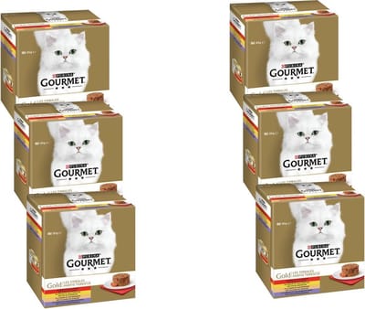 6x Gourmet Gold - Hartig Torentje Mix Multipack - Kattenvoer - 8x85g