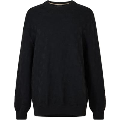 Hugo Boss Heren Palao Gebreide Langemouwen T-shirt (Zwart)