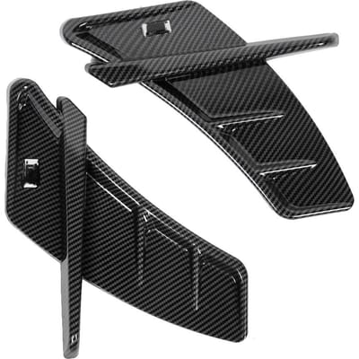 2 stuks Koolstofvezel Stijl Spatbordkap Afwerking Auto Modificatie Geschikt voor A7 S7 2017 2019 gray