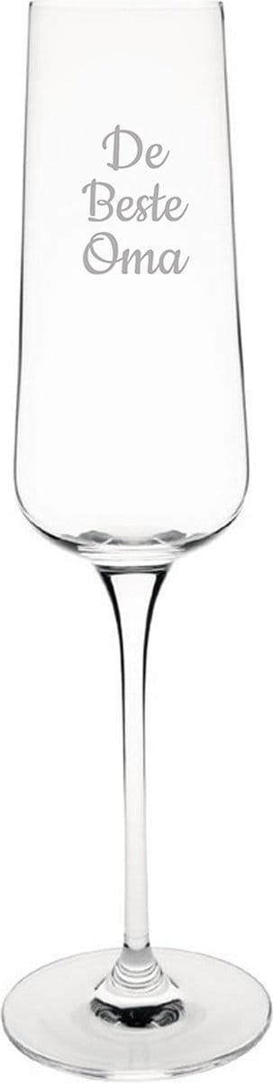Gegraveerde Champagneglas 27cl De Beste Oma