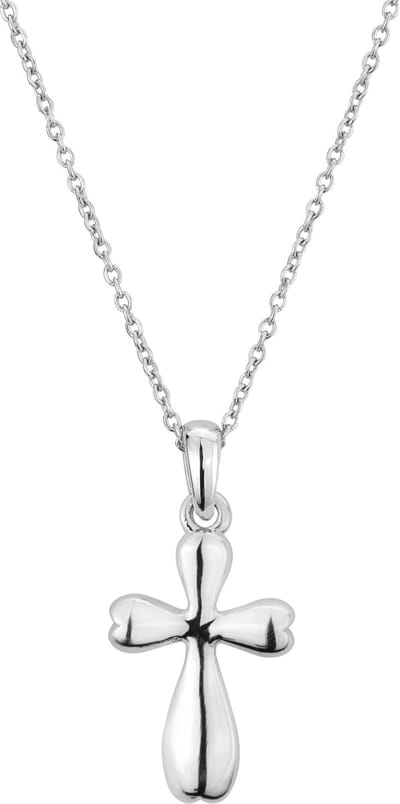 Traveller Kruis Ketting - Dames - Jeugd - Zilverkleurig - Zilver 925 - Lengte Verstelbaar 40 - 46 cm. - Kruis 20x13 mm. - 545256