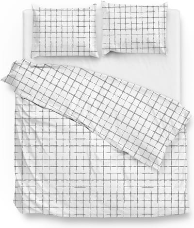 Zohome Delon Dekbedovertrek - Tweepersoons - Katoensatijn - 200x200-220cm - Off-White