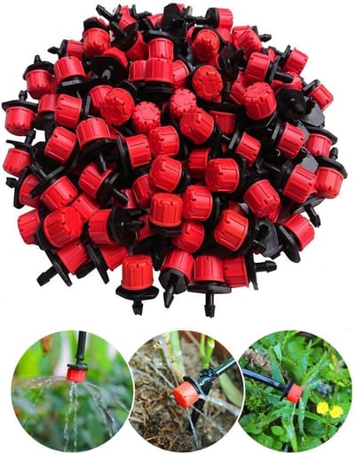 Druppelslang met druppelaars - Irrigatieslang Drip tube - Planten water geven - Verstelbare druppelcapaciteit - 100 meter - Zwart
