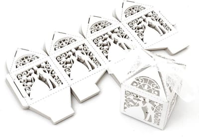 Huwelijksgast Cadeaubox - 25 Stuks Cardboard Dozen voor Snoep en Kleine Geschenken