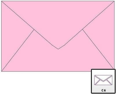 Benza Wenskaart Enveloppen - Langwerpig 16,2 x 11,4 = C6 - Babyroze - 50 Stuks