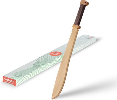 Houten kinder zwaard Machete | 52 cm lang kapmes klewang