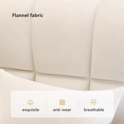 Bureaustoel Home Office Ergonomisch 360° Draaibaar met Wielen, Stoffen Schrijfstoel zonder Armleuningen, Middelhoge Rugleuning, Verstelbaar 72–82 cm – Mobili Bella