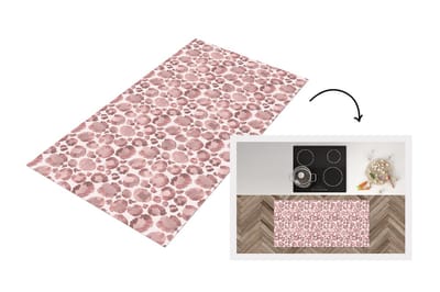 Keukenloper - Loper keuken - Panterprint - Roze - Chic - 120x60 cm - Keukenloper vinyl