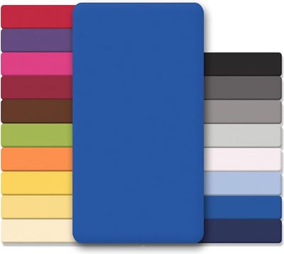 Lucina Hoeslaken Jersey Katoen Stretch 30cm Hoge Hoek - royal blauw 90x200cm - 100x200cm