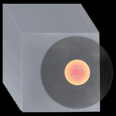Dailygoods- LP-binnenhoezen 100 stuks - Antistatische Vinyl Hoezen - Kunststof Bescherming - 32,6 x 32,2 cm - Vierkant Ontwerp - Perfecte Pasvorm - Vinylhoezen