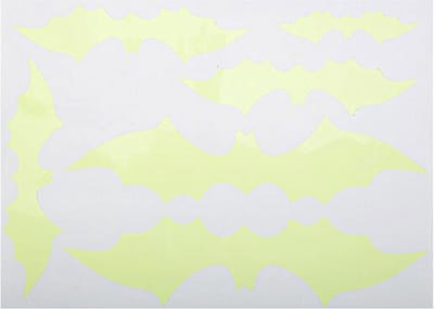 ARTYFETES - Glow-in-the-dark vleermuisstickers 2,5 tot 6 cm