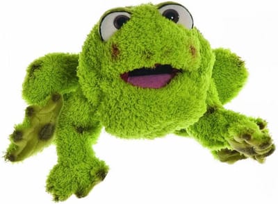 Handpop Kikker - Poppenkast Vriend - Verhalen Vertellen - Eenvoudige Bediening - 35 x 20 x 20 cm - Meerkleurig