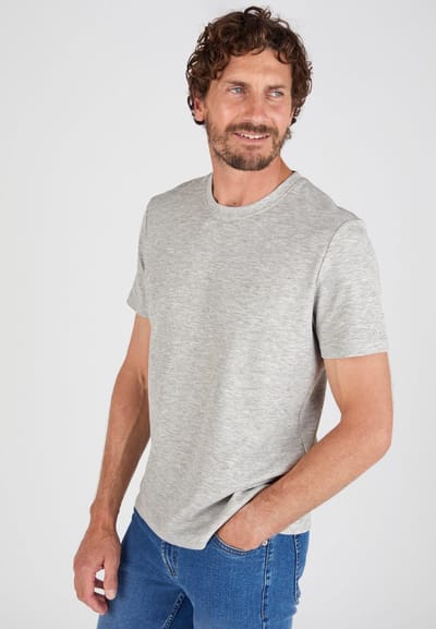 Damart - T-shirt van wafeltricot - Heren - Grijs - (94-101) M