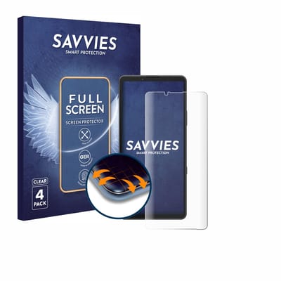 Savvies - Screenprotector voor Sony Xperia 10 VII (case-friendly) - Folie Beschermfolie transparant volledig dekking 4 Stuks