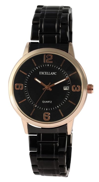 EXCELLANC Herenhorloge metaal Datumsweergave