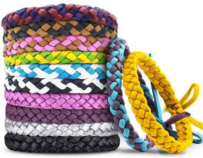 Ongediertewering [Outdoor Essential Serie] - 12x Anti-Muggen Armbanden - Natuurlijke Citronella - 300 Uur Bescherming - PU Leren Design