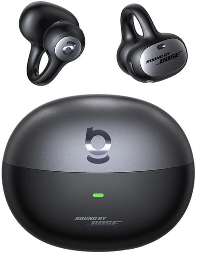 Baseus Open-Ear Clip-On Draadloze Bluetooth Oordopjes - Inspire XC1 Earbuds - Sound by Bose - IP66 Waterbestendig - Sporten & Hardlopen - Zwart