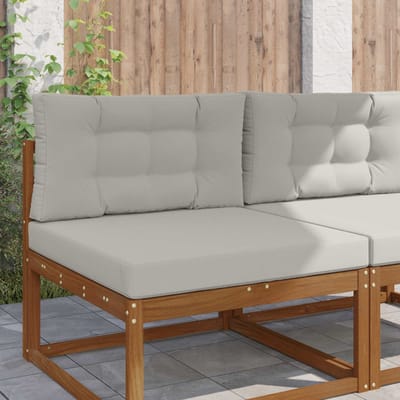 vidaXL - Buitenbankkussen - Polyester - Grijs - 80 - x - 80 - cm
