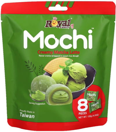 Japanse dessert mochi Royal Family Creamy Matcha Latte, 8 st. (120 g)