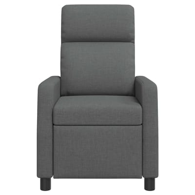 vidaXL - Recliner - Donkergrijs - Stof
