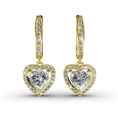 Only Love Oorbellen - Goud en Kristal
