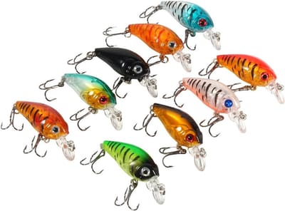 Kunstmatige Visaas met Realistische 3D Ogen, Kleine Dikke Crankbait Tackle 4.5cm/4g voor Effectief Vissen