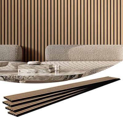 Akoestische Panelen Van Houten Latten, 20,1 X 240,6 Cm, Mdf voor Moderne Binnenhuisinrichting, Geluidsreductie, Lichte Eik