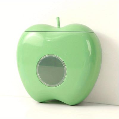 Apple Design Opbergdoos, Wandmontage Stofdichte Opbergorganisator, Ruimtebesparende Multifunctionele Huisorganisator, Plasticfolie Opbergrek groen