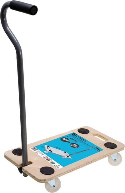 Transportplatform met Dissel - Verhuiswagen Trolley - Meubels Verplaatsen - 200 kg Draagvermogen - 58 x 29 cm - Niet gespecificeerd
