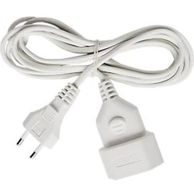 Brennenstuhl Kunststof Verlengkabel, Voor Binnen, 3 M Kabel, Met Euro-Stekker En Koppeling), Wit
