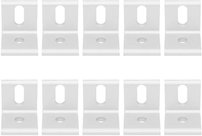 Allecto - Haakse Hoekbeugel - Verstelbaar - Hoogwaardige Aluminium - L-vormige Beugel - Ideaal voor Bouwprojecten - Set van 10
