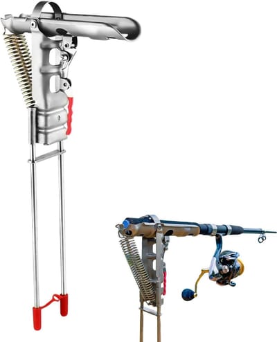 Automatische hengelhouder - Veerhouder - Vissen - Automatische veeractie - 46 cm - Zilver