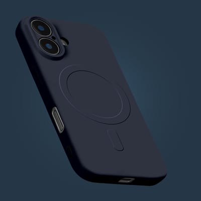 My Style Hoesje geschikt voor Apple iPhone 16e MagSafe Telefoonhoesje Flexibel TPU | My Style Protective Flex Backcover | Geschikt voor MagSafe | Geschikt voor Draadloos Opladen met Magnetische Ring | Geschikt voor MagSafe Case - Marineblauw
