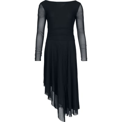 Black Premium by EMP Midi-jurk - Essential Draped Dress - S tot XXL - voor Vrouwen - zwart
