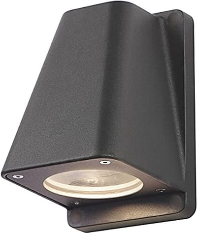 Wandopbouwarmatuur voor buitenverlichting - led spot voor paden en ingangen, IP44 50W antraciet
