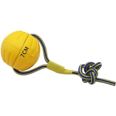 7/9 cm onverwoestbare, massief rubberen bal voor hondentraining, kauwen, apporteren en bijten. Hondenspeelgoed voor kleine, middelgrote en grote honden. Interactief.
