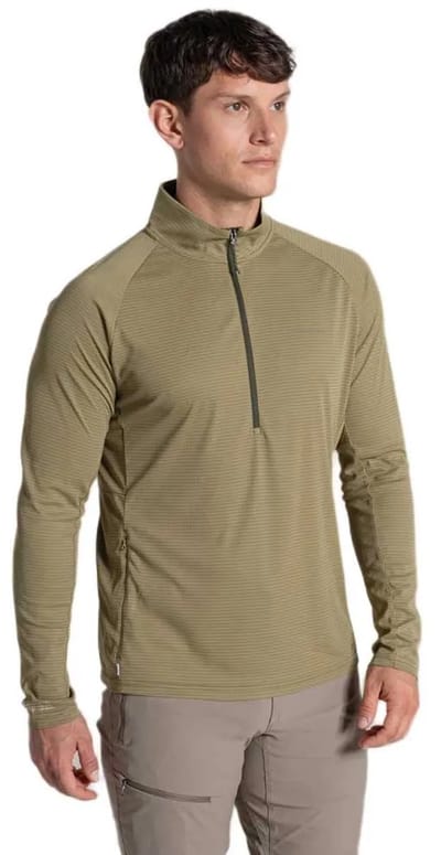 Craghoppers Nosilife Solarshield+ Half Zip T-shirt Met Lange Mouwen Beige 2XL Man