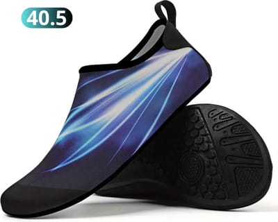 Bovista Waterschoenen Voor Kinderen & Volwassenen - Aqua Shoes - Aquaschoenen - Afzwemschoenen - Zwemles Schoenen - Zwart Blauw - Maat 40.5